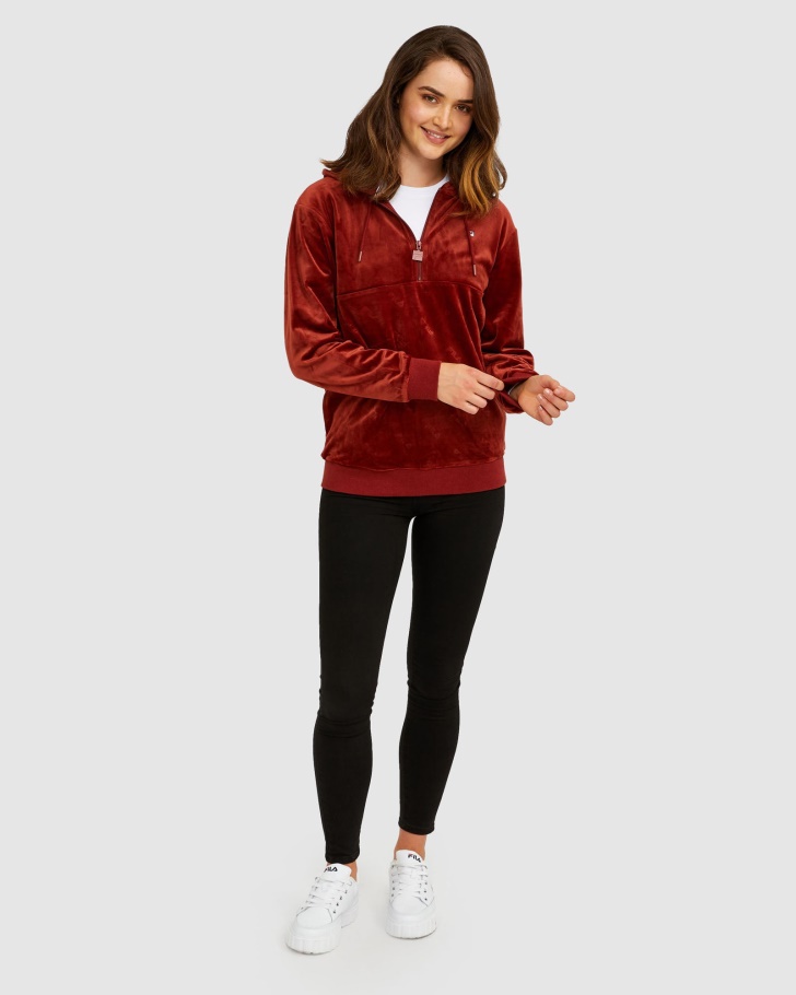 Tijolo Fila Unissex Dallas Qtr Zip