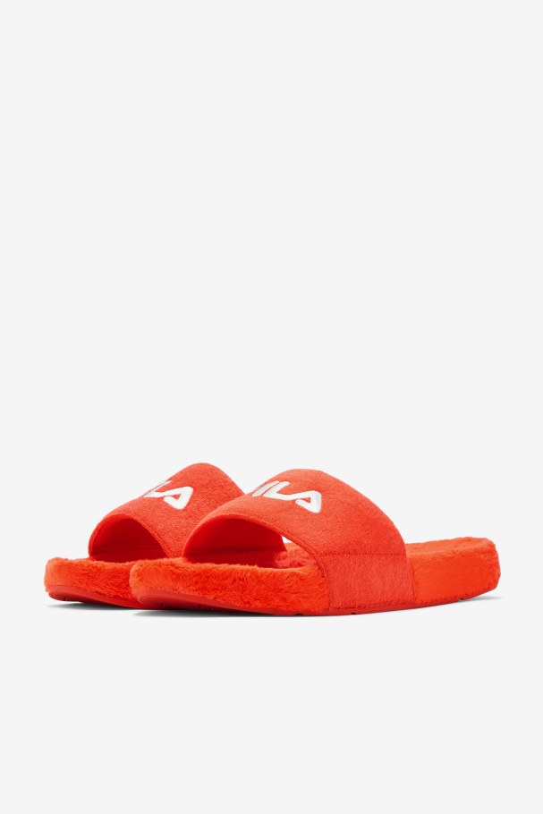 Tomate Cereja/bayou/branco Fila Terry Drifter Slide