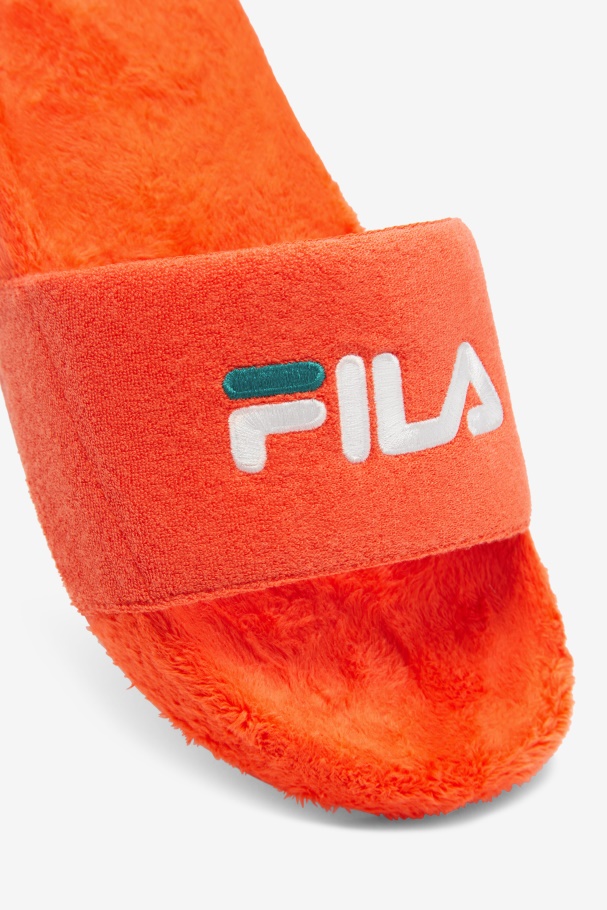 Tomate Cereja/bayou/branco Fila Terry Drifter Slide