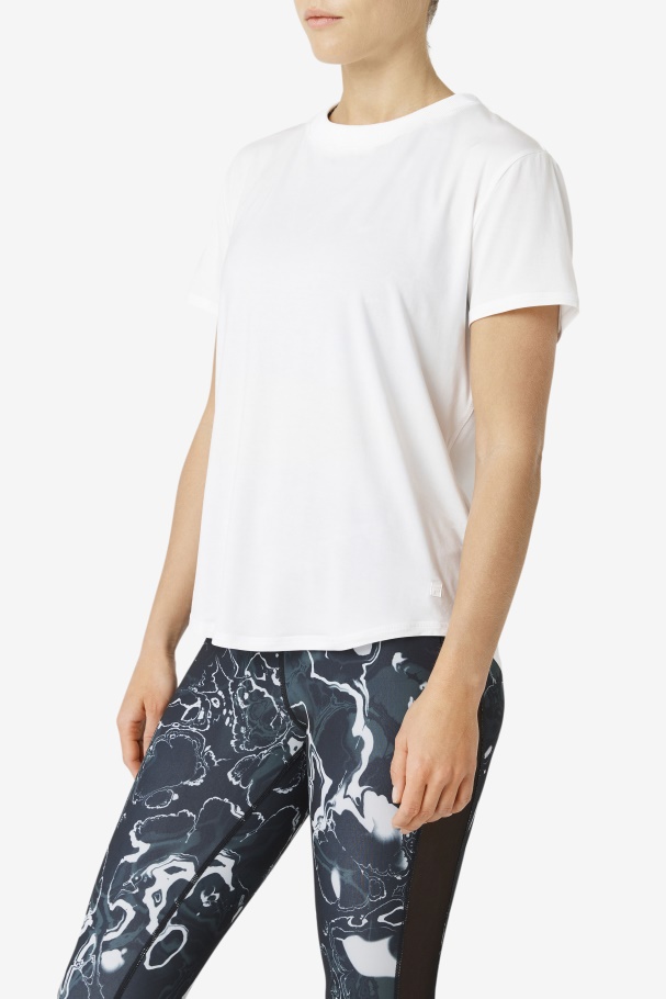 Top Branco Manga Curta Fi-lux Fila