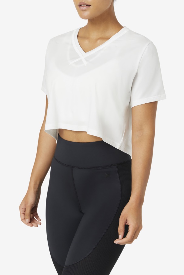 Top Cropped Alto-baixo Branco Fi-lux Da Fila