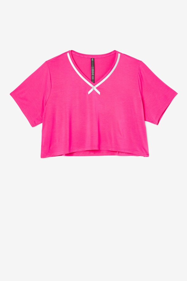 Top Cropped Hi-low Fi-lux Rosa Claro