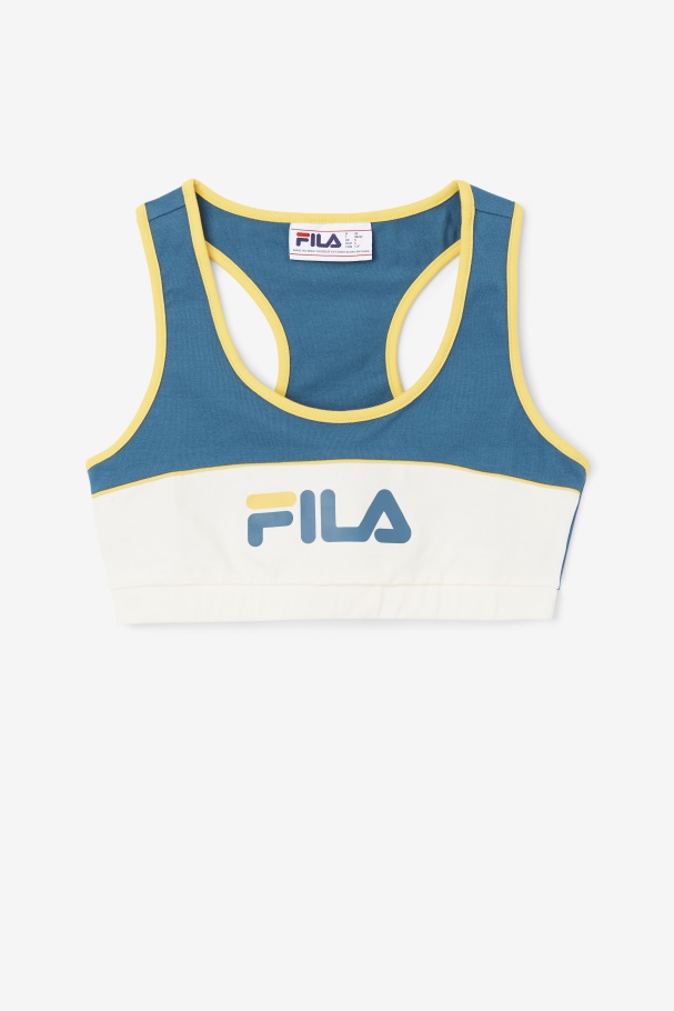 Top De Sutiã Kairi Coral Azul Fila