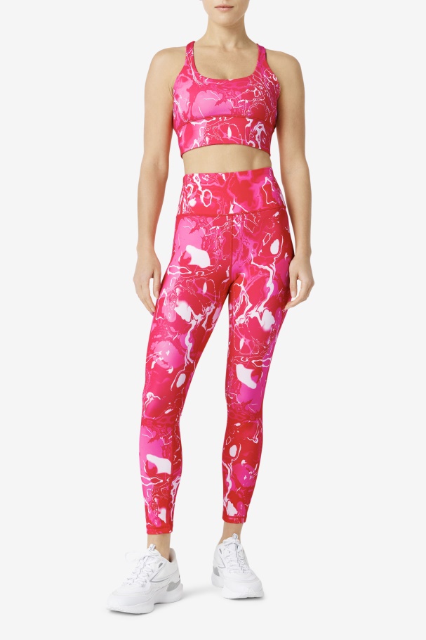 Top De Sutiã Rosa Mármore Uplift Cruzado Nas Costas Fila