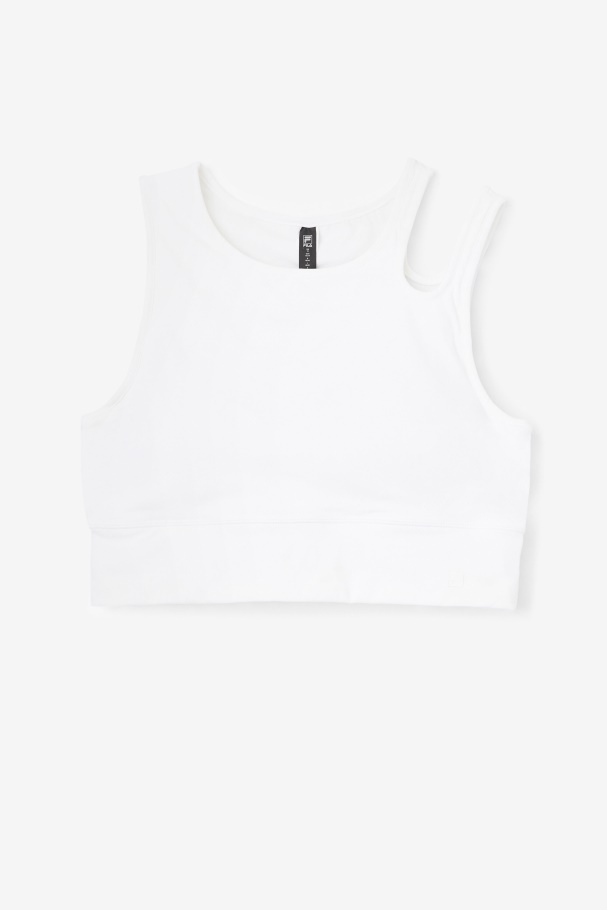 Top De Sutiã Top Fila Com Fatias Uplift Branco