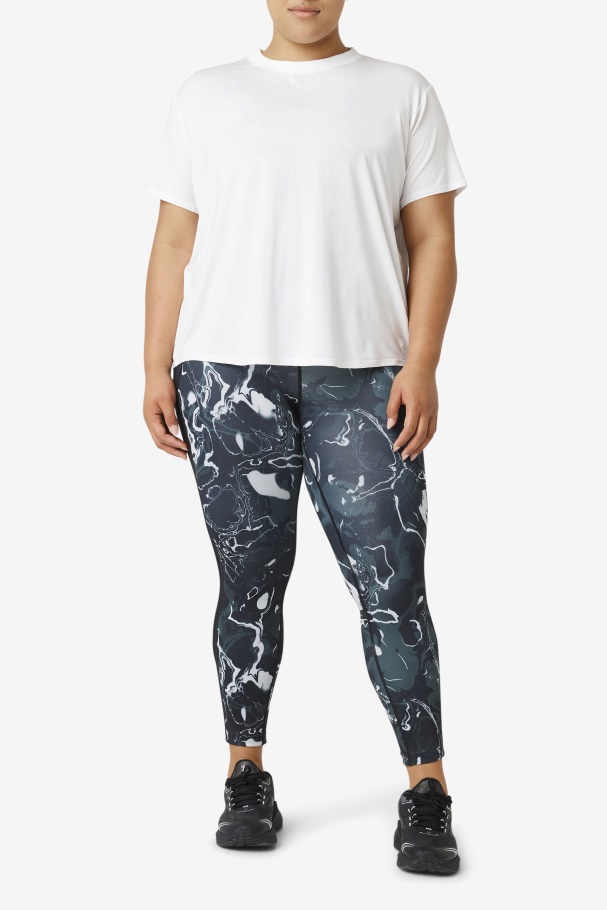 Top Fila Branco Manga Curta Fi-lux