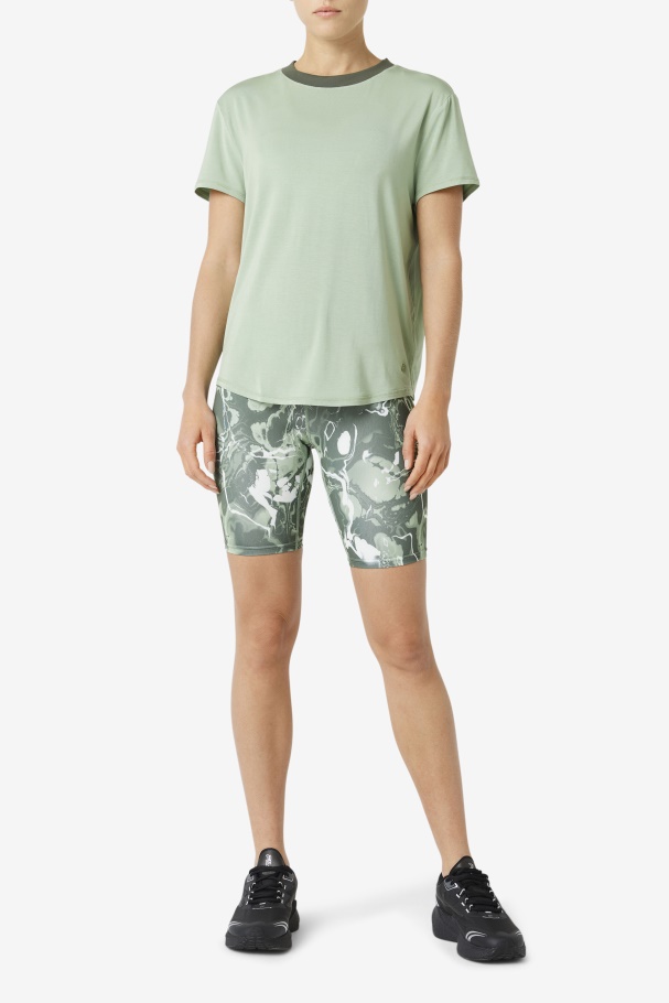 Top Fila Manjericão/tomilho Fi-lux Manga Curta