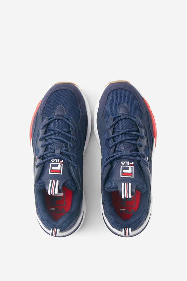 Traçador De Raios Infantil Grande Azul Marinho/branco/vermelho Fila