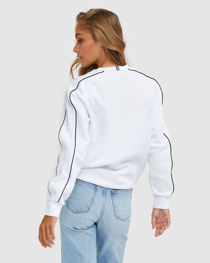 Tripulação De Herança Unissex Branca Fila