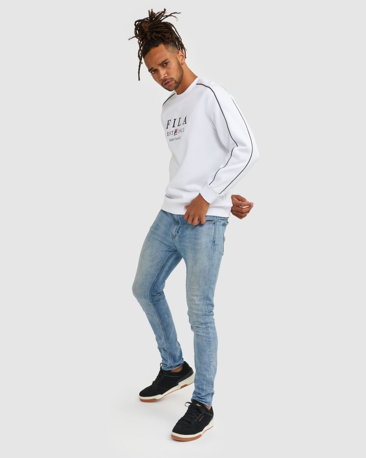 Tripulação De Herança Unissex Branca Fila