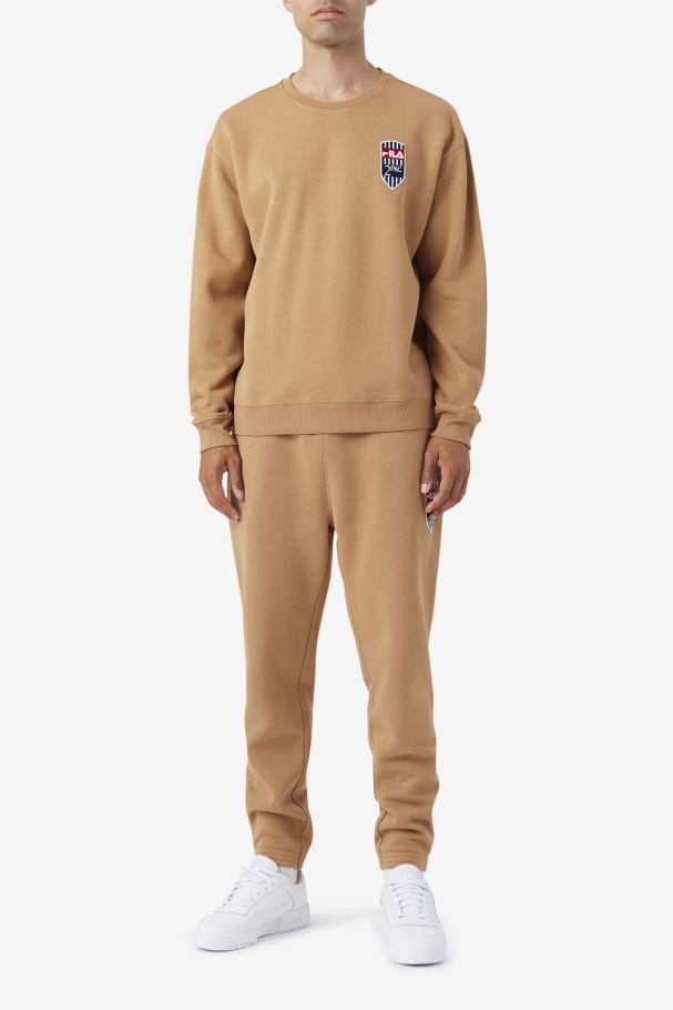 Tripulação De Remendo De Lã 2pac Marrom Fila Tabaco