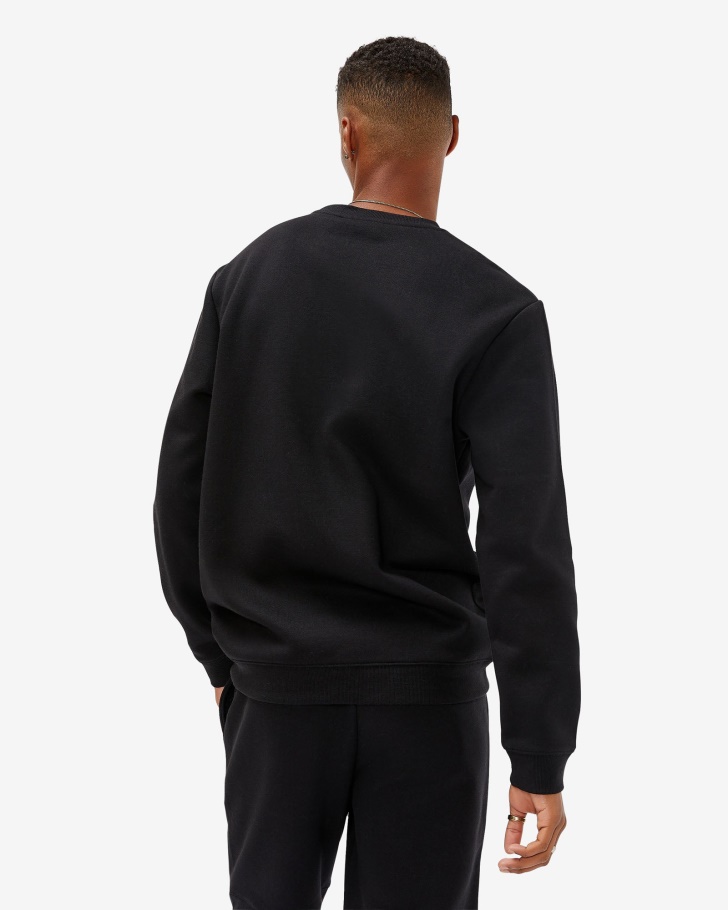 Tripulação Preta De Fila Unissex