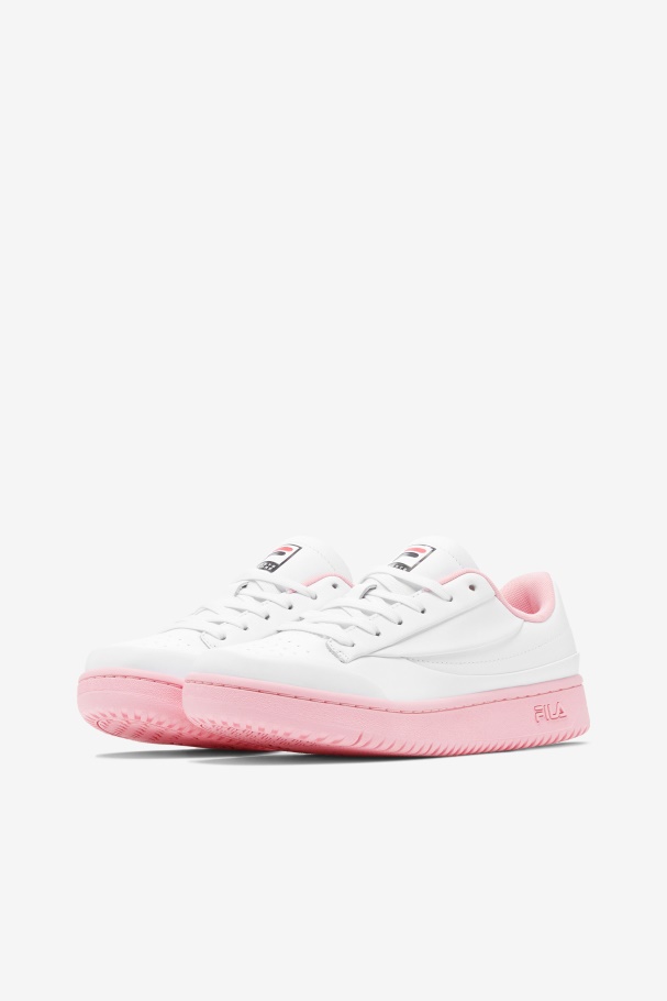 Tênis Feminino Branco/coral Blush/preto Original Lux X Barneys Fila
