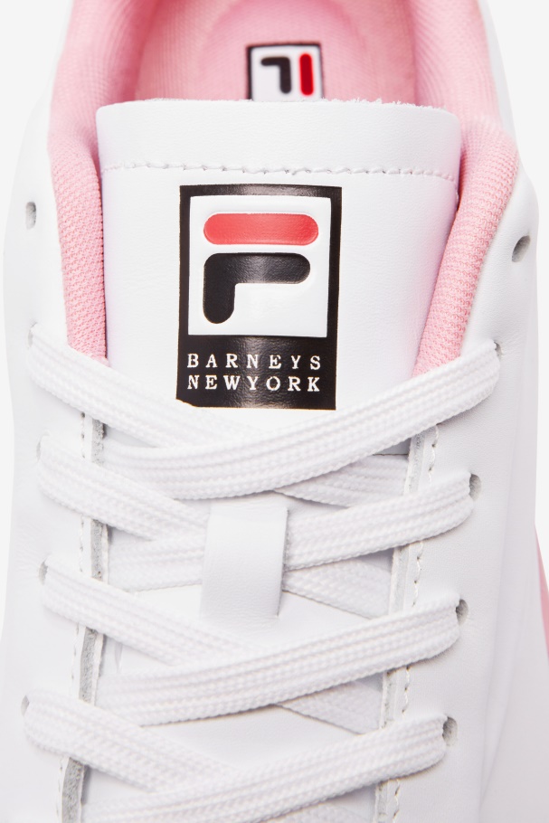 Tênis Feminino Branco/coral Blush/preto Original Lux X Barneys Fila