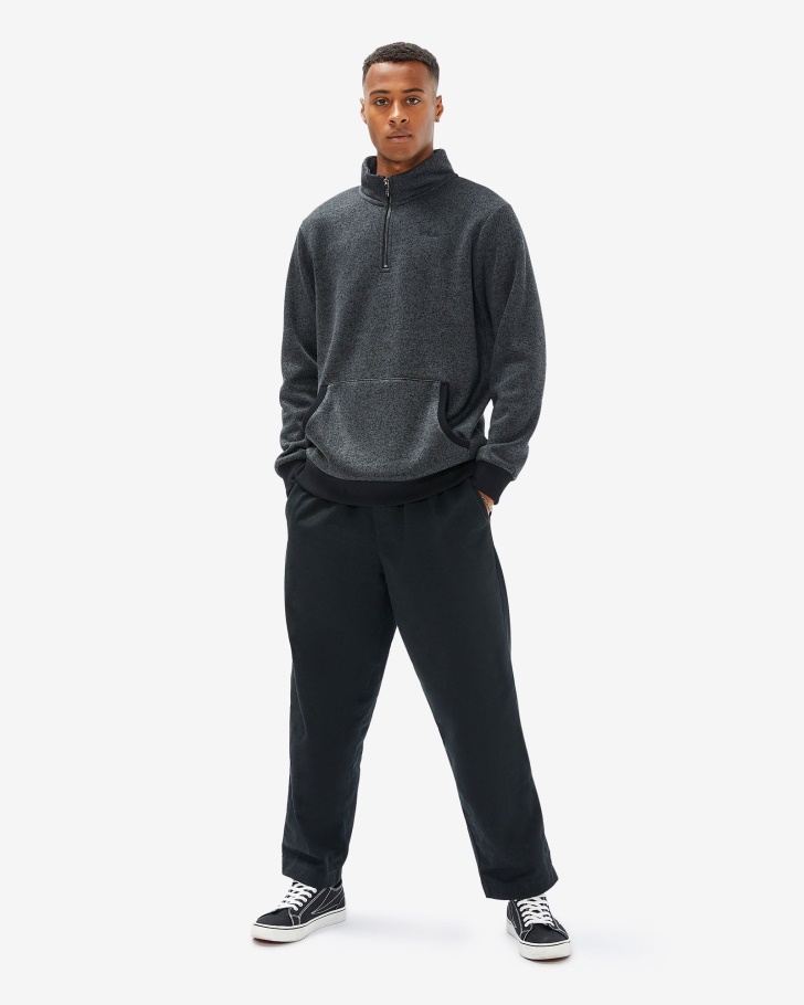 Unissex Romano Qtr Zip Preto Marle Fila