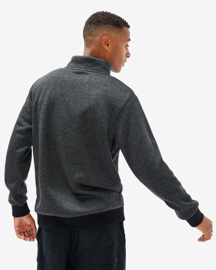 Unissex Romano Qtr Zip Preto Marle Fila