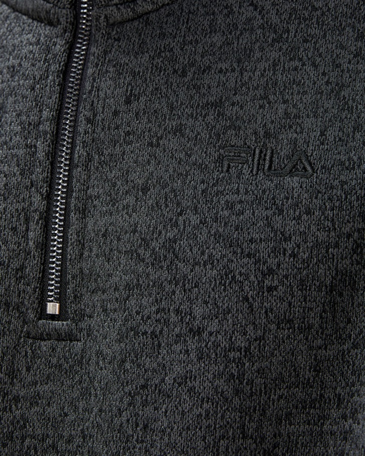 Unissex Romano Qtr Zip Preto Marle Fila