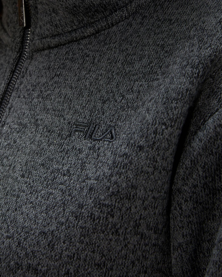 Unissex Romano Qtr Zip Preto Marle Fila