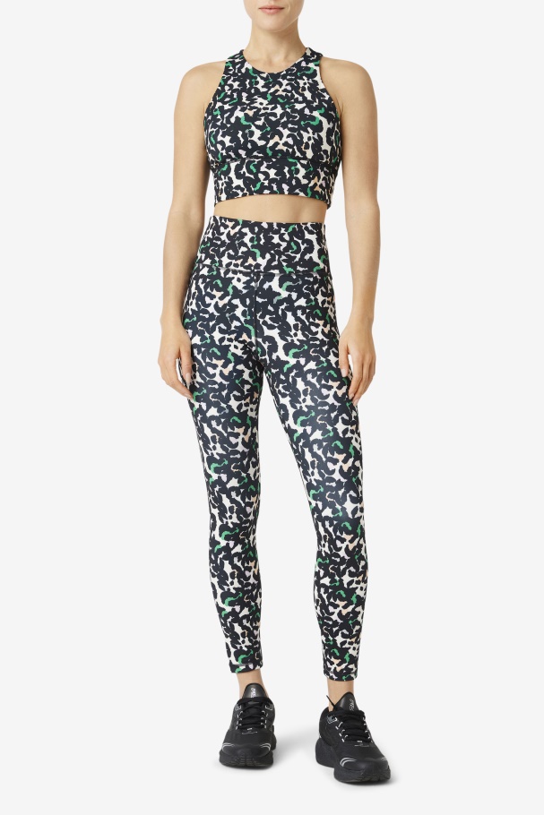 Uplift Sutiã Esportivo Gola Alta Fila Preto Animal