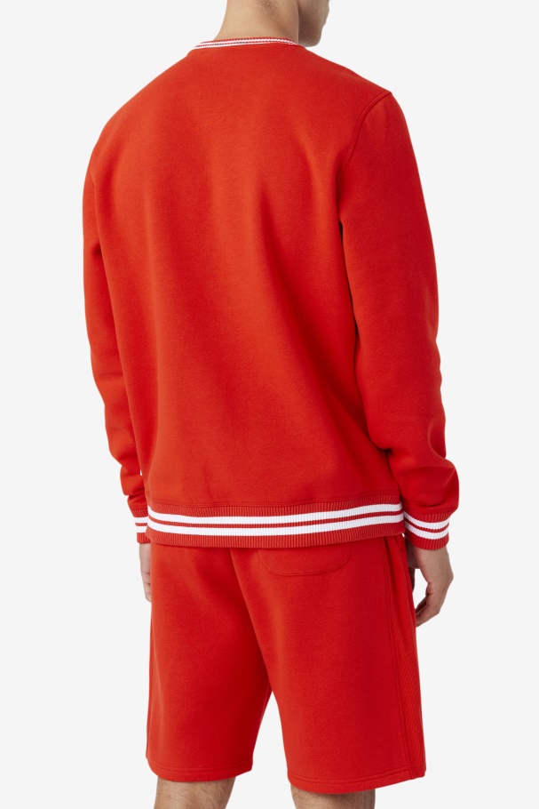 Vermelho Fogo/azul/branco Taylor Moletom Com Gola Redonda Fila