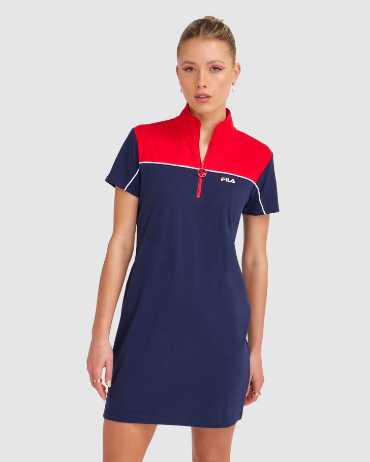 Vestido Feminino Chiara Azul Marinho Novo Fila