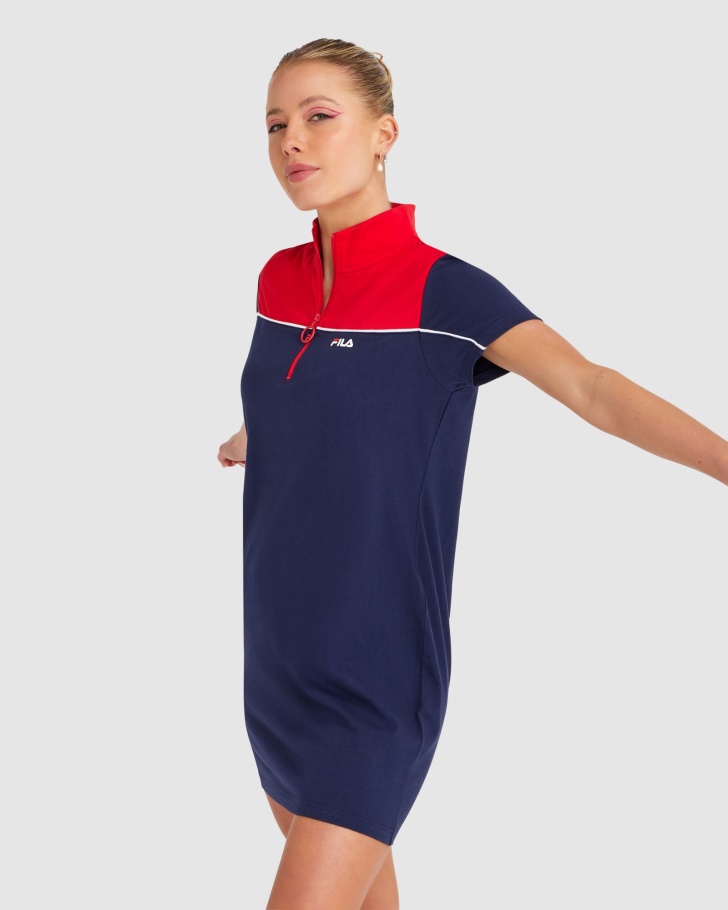 Vestido Feminino Chiara Azul Marinho Novo Fila