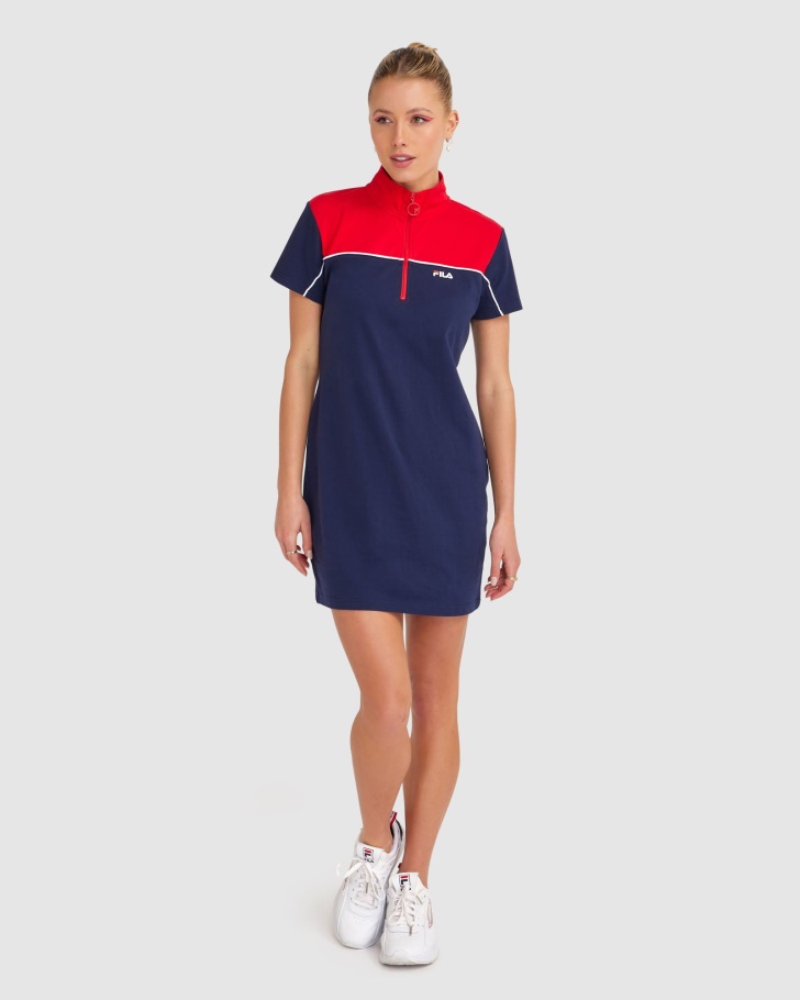 Vestido Feminino Chiara Azul Marinho Novo Fila