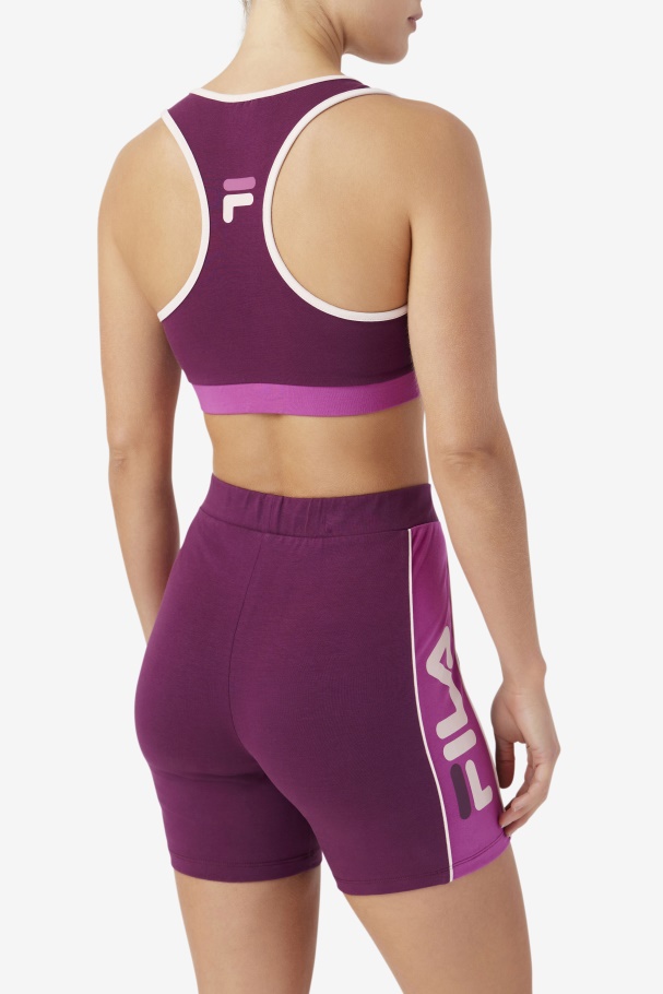 Vinho De Uva/rouge/potpourri Kairi Sutiã Top Fila