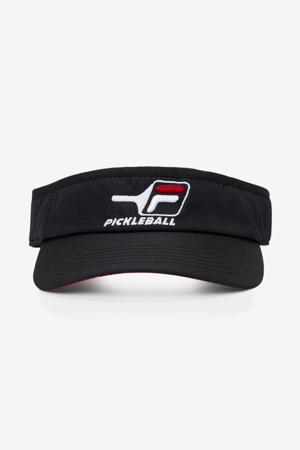 Viseira De Pickleball Fila Preto/vermelho