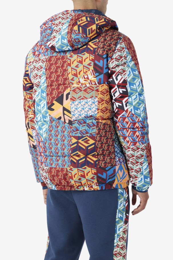 Vostok Jaqueta Puffer Ao Ar Livre Fila Oceano/amarelo/branco