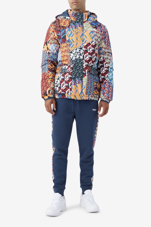 Vostok Jaqueta Puffer Ao Ar Livre Fila Oceano/amarelo/branco