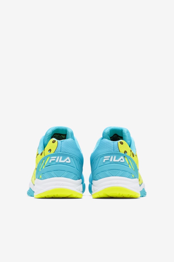 Zona De Vôlei Feminino De Peixe Azul/branco/fila Amarelo