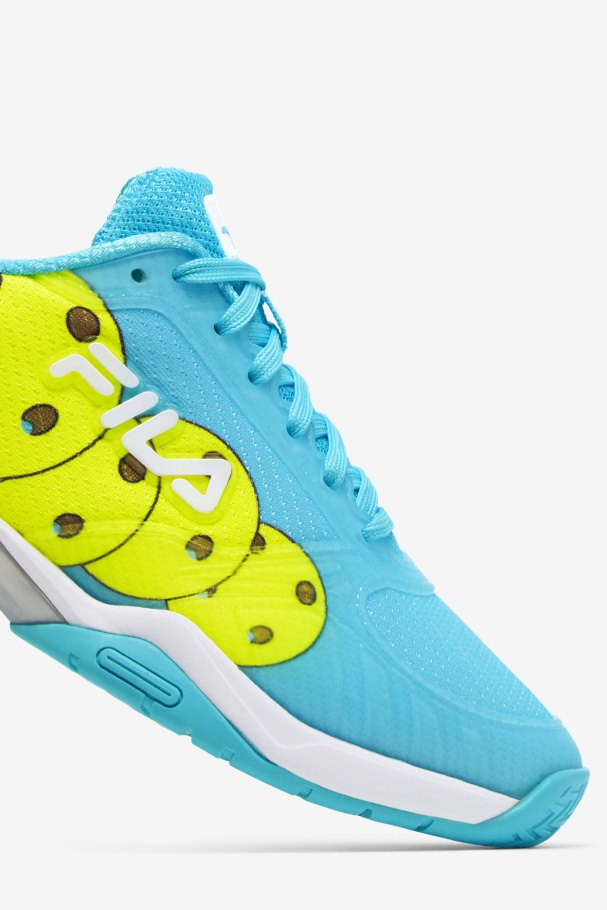 Zona De Vôlei Feminino De Peixe Azul/branco/fila Amarelo