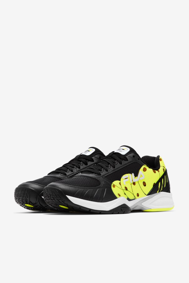 Zona De Vôlei Masculino Preto/branco/amarelo Fila