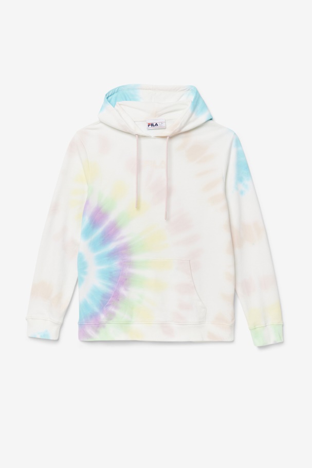 Moletom Com Capuz Tie Dye Aerolynn Tie Dye Fila Duplo Creme