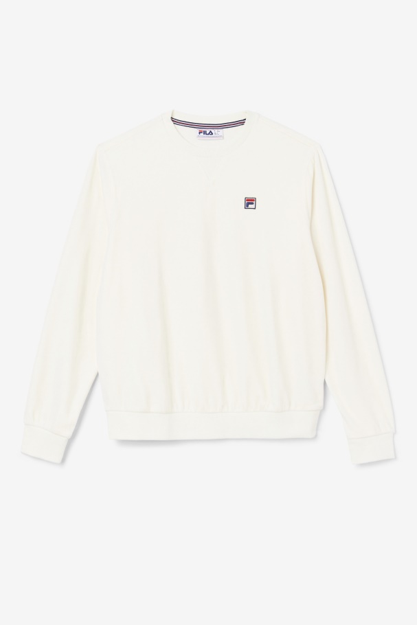 Earl Velour Crew Egret Fila