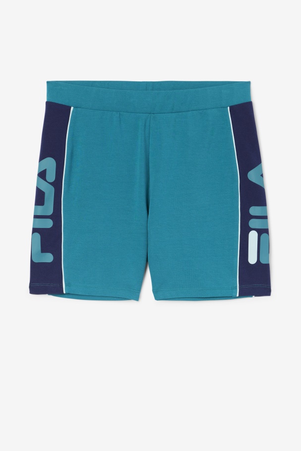 Shorts De Bicicleta Fila Deep Lake/navy/iced Aqua Davina