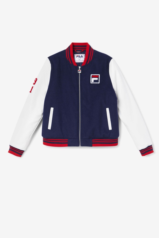 Jaqueta Dixon Varsity Azul Marinho/branco/vermelho Fila