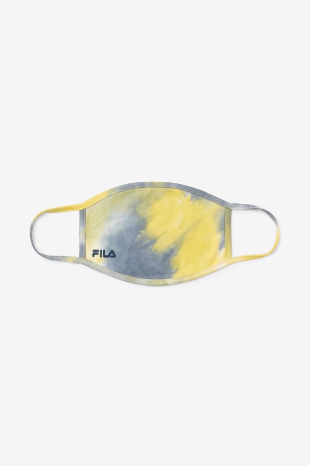 Tie Dye Amarelo Fila Máscara Tie Dye Amarela