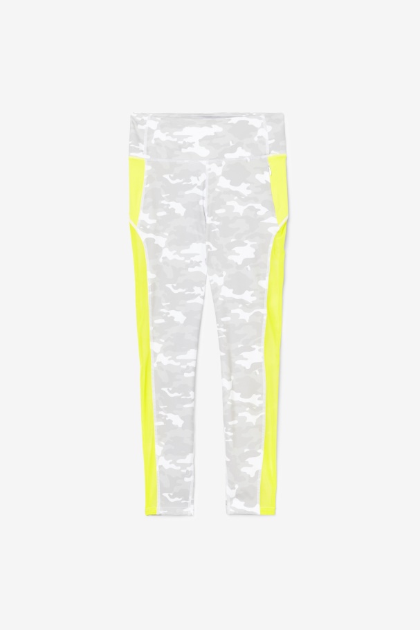 Legging Forza Contrast 7/8 Branco/sulfur Fila