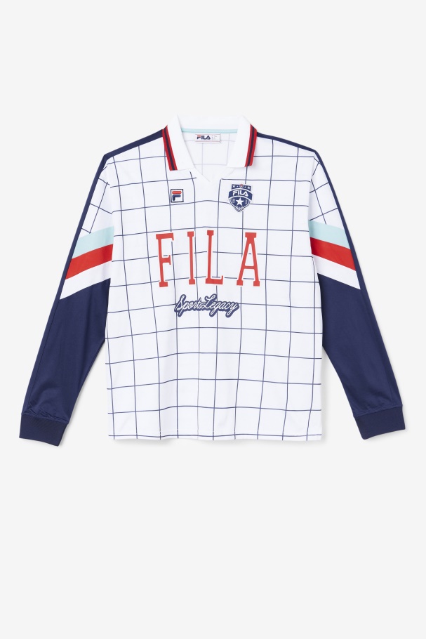 Camisa De Goleiro Fila Kay Branco/canal Azul/vermelho
