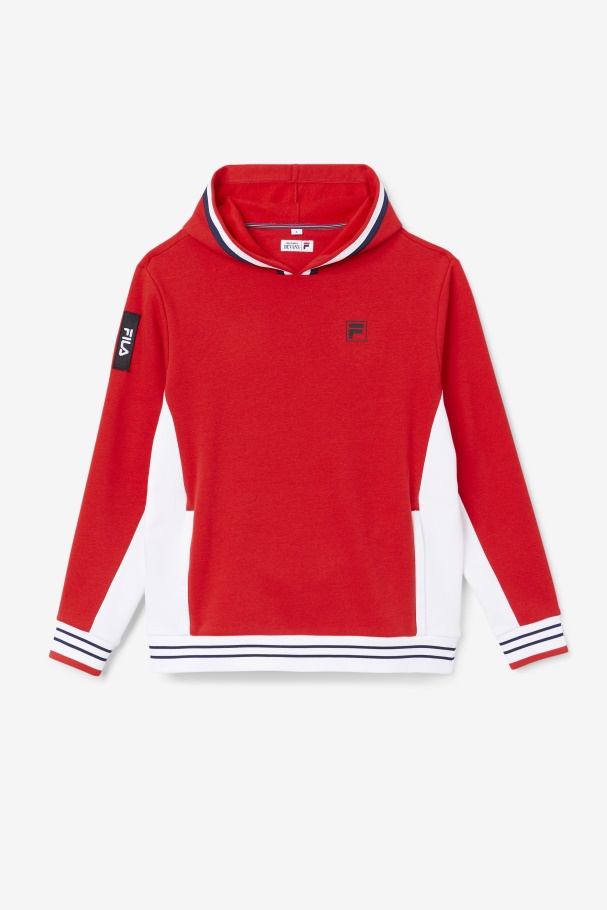Bevans Park Moletom Com Capuz Fila Vermelho