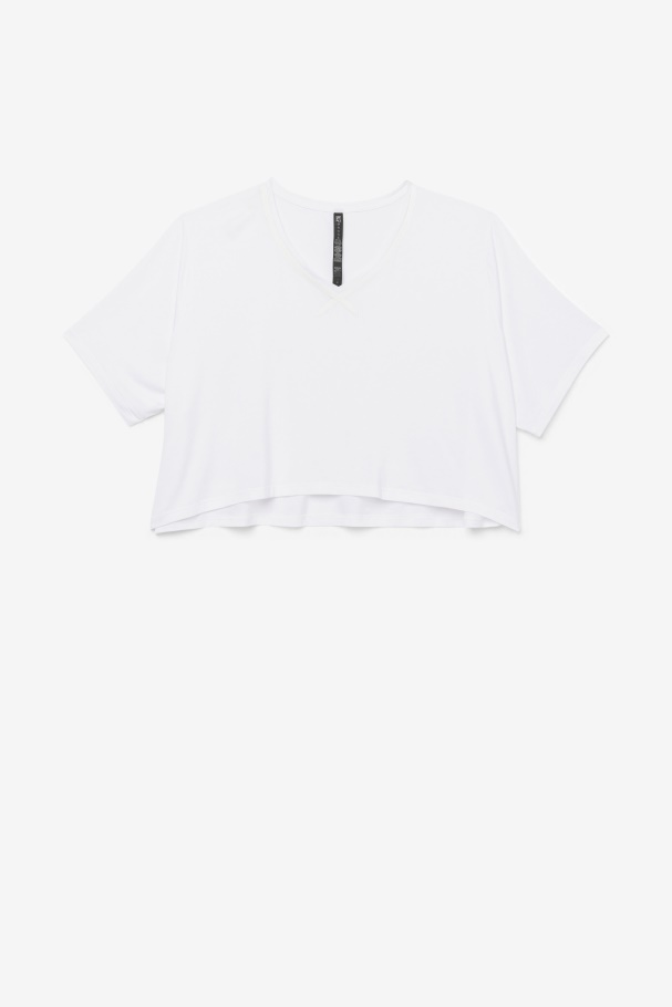 Top Cropped Branco Fi-lux Hi-low Fila