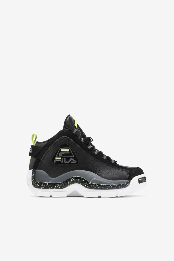Black/sunny Lime/castlerock Little Kids' Grant Hill 2 Fila