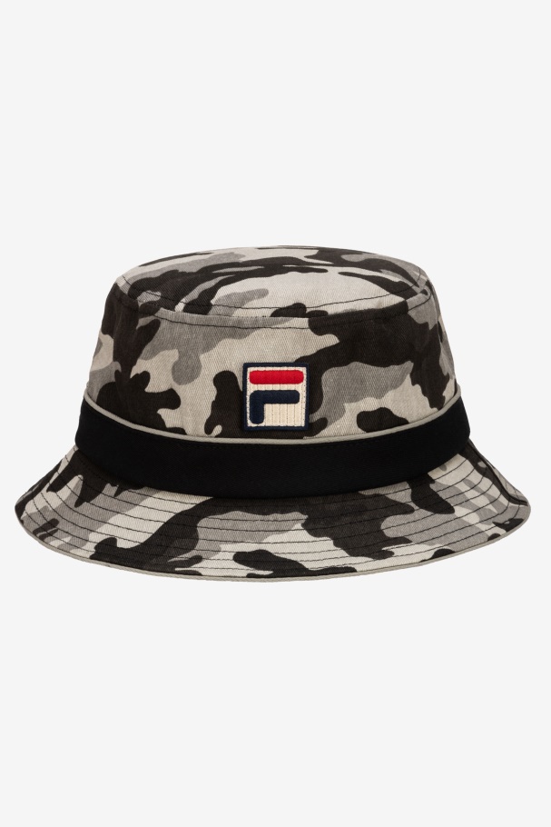 Chapéu Bucket Camo Preto Camo Fila