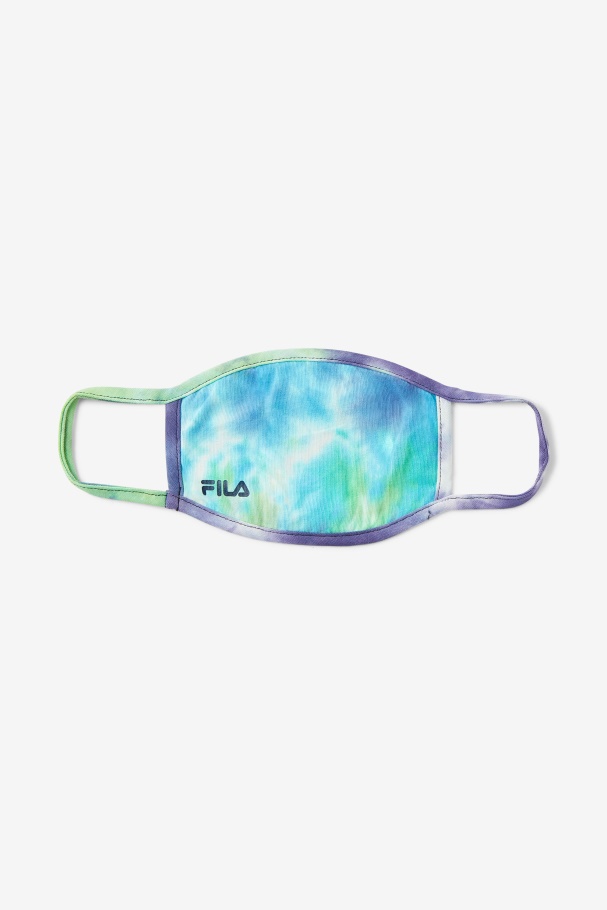 Tie Dye Azul Aqua Fila Máscara Facial Tie Dye