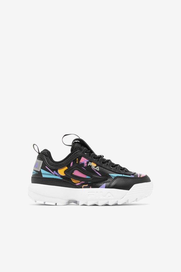 Fila Big Kids' Disruptor 2 Premium Preto/chiclete/branco