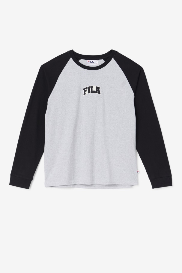 Chet Raglan Tee Fila Cinza Claro Marl/preto