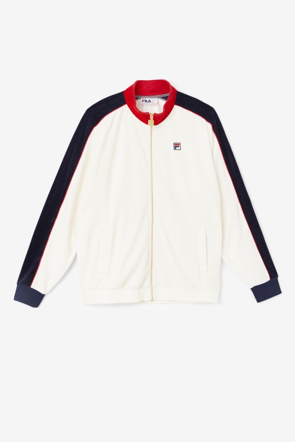 Cima Velour Jacket Fila Gardenia/red/peacoat