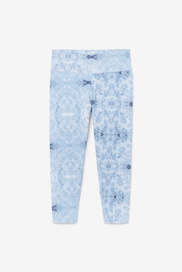 Leggings Elegantes 7/8 Forza Com Estampa De Névoa Azul Fila